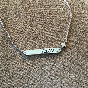 James Avery Retired Horizontal Faith necklace with cross